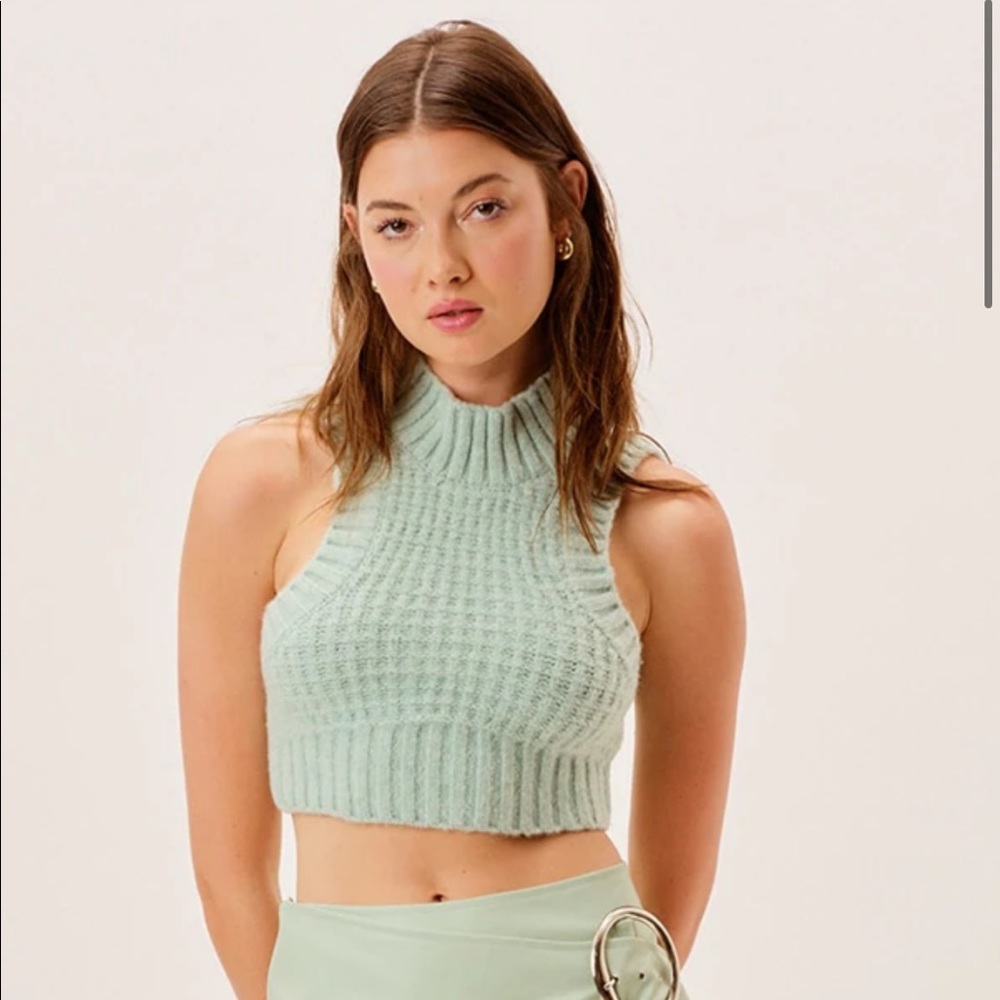 Dominique Crop Tank green sexy Sweater